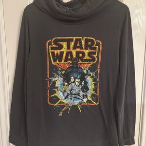 Star Wars Fifth Sun Sweatshirt Top Graphic Cowl Neck Pullover Womens Large